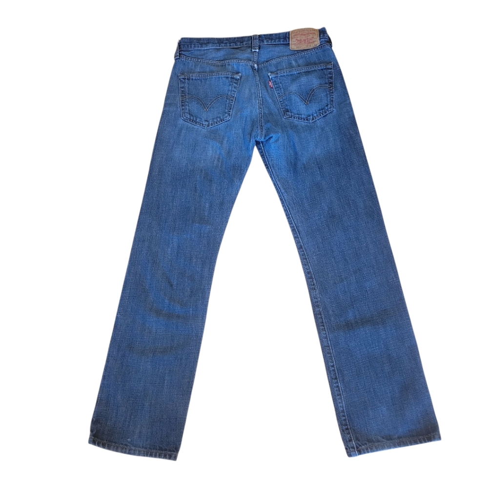Levi's 501 Button Fly Blue Jeans - Picture 4 of 6